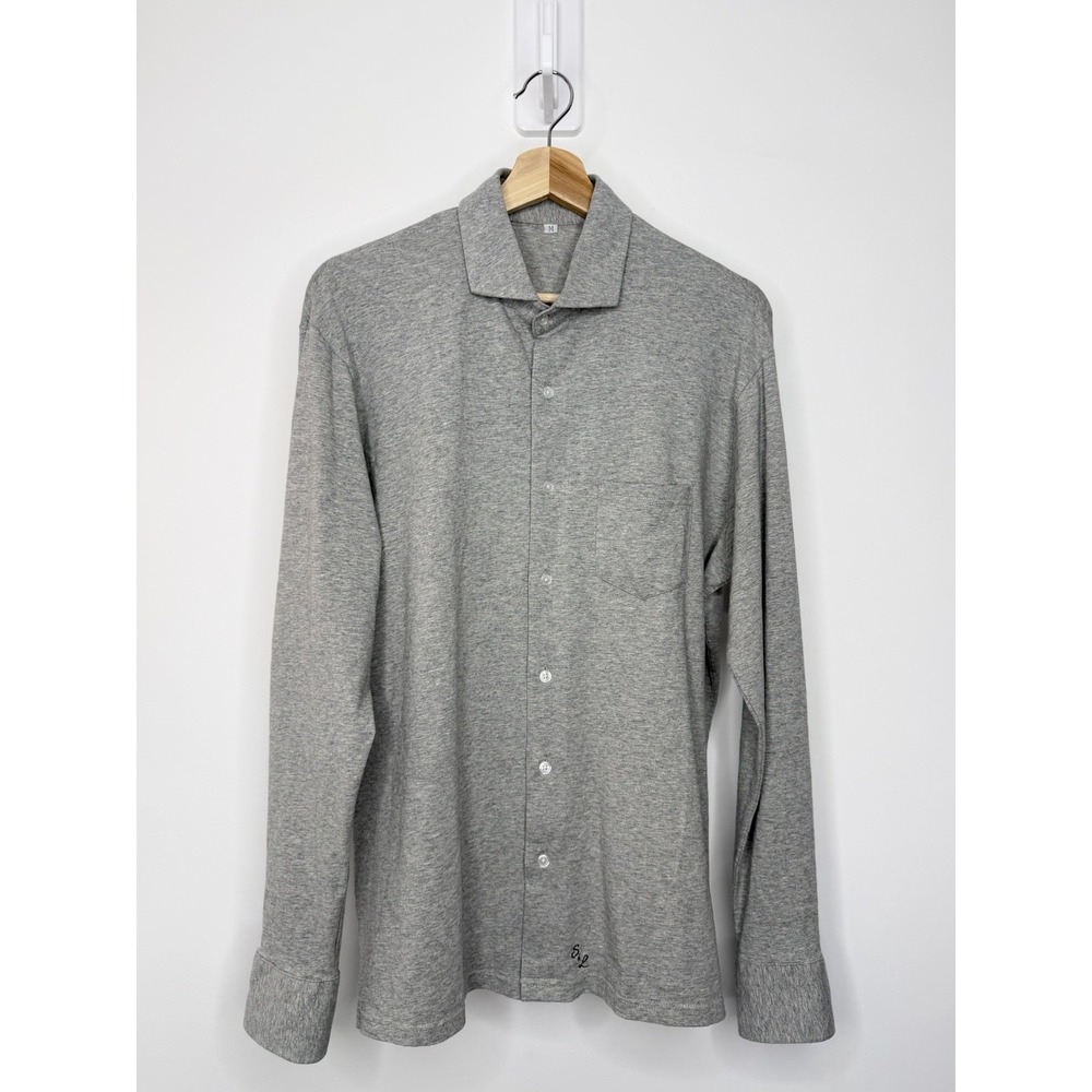 State & Liberty Fowler Shirt Mens Medium Gray Button Up Long Sleeves Stretch